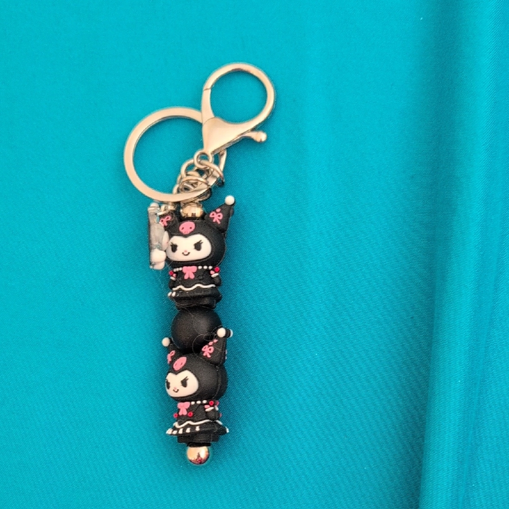Black and Pink Character Keychain